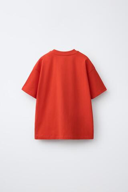 ZARА ФУТБОЛКА С НАДПИСЬЮ, КРАСНЫЙ