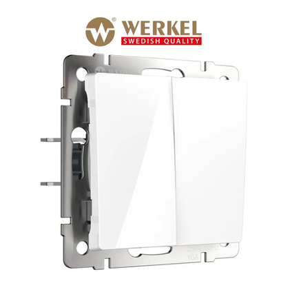 WERKEL Выключатель двухклавишный (белый) W1120001