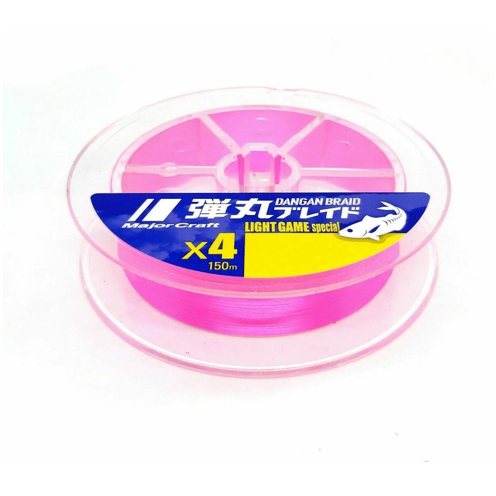 Шнур плетеный Major Craft Dangan Braid 150m X4 (розовый) DBL4-150/0.4PK