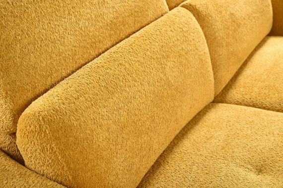 Диван-реклайнер с электроприводом Jasper, 200 см, желтый