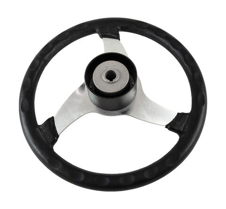 Рулевое колесо ELICA обод черный, спицы серебряные д. 350 мм