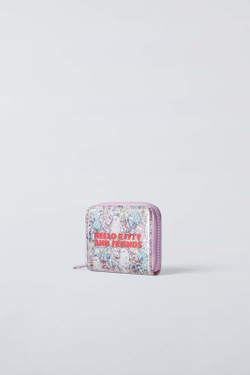 ZARA ВИНИЛОВЫЙ КОШЕЛЕК HELLO KITTY AND FRIENDS ©, ЭКРЮ