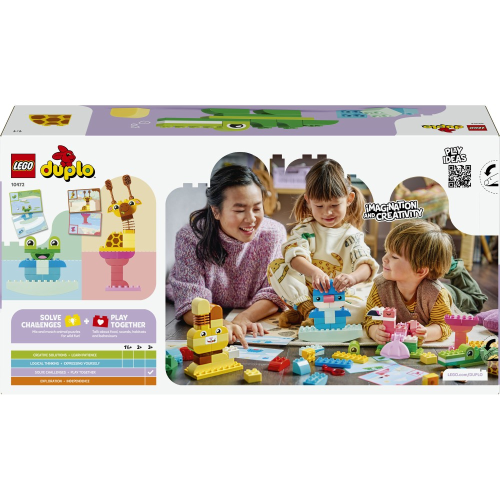Конструктор лего дупло Игра для создания животных 10472 | LEGO DUPLO Animal Building Game | развивающая 94 детали | 3+