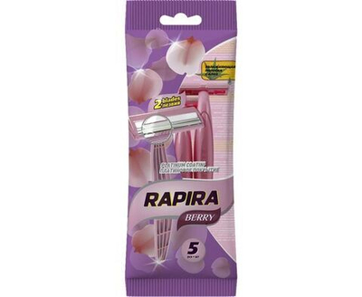 Рапира Берри / Rapira Berry - Одноразовый станок для бритья с Алоэ 2 лезвия женский 5 шт