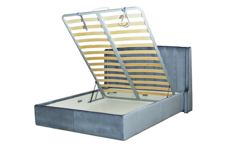 Кровать Одри(Odry) c подъем.мех.вельвет синий Velv-SIN 186x220x120 Garda Decor