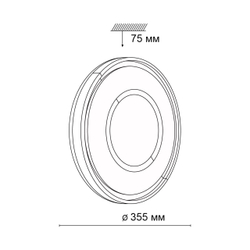 3046/CL TAN SN 000 Светильник пластик/белый/черный LED 30Вт 4000К D355 IP43  STOKI