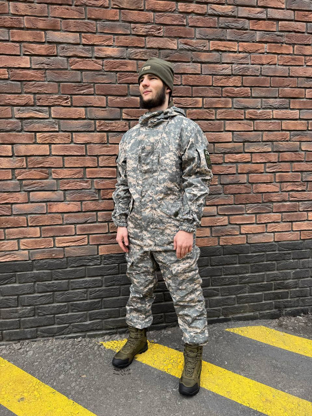 Костюм Горка 6 флис осень-зима серая цифра