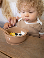 Набор посуды для детей - миска и ложка Мишка, Hazelnut
