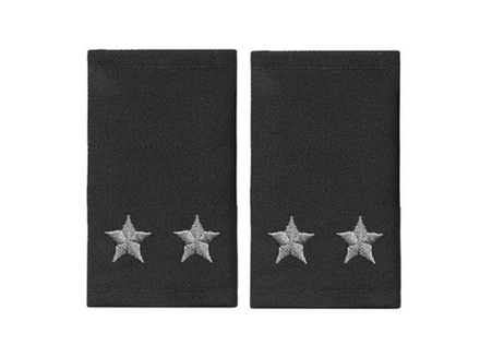 Фальшпогоны черные с вышитыми серыми звездами подполковник