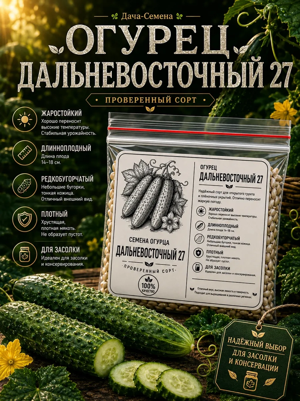 Семена огурца Дальневосточный 27