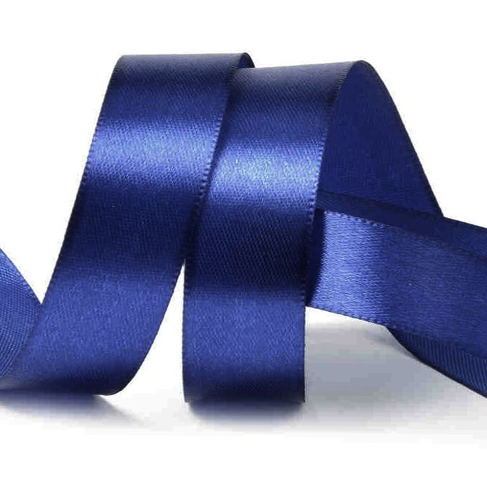 Лента атласная 25 мм (23 метра, цвет №38 Темно-синий)