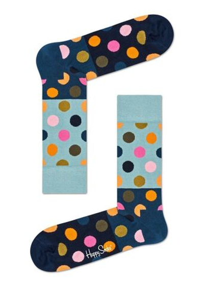 Сине-голубые носки Big Dot Block Sock в горох (Размер: 29) (Цвет: синий с голубым)