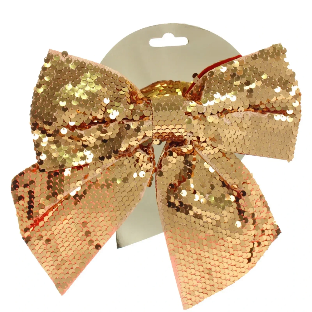 Бант на ёлку «Сияние» 20*22 см, Золото
