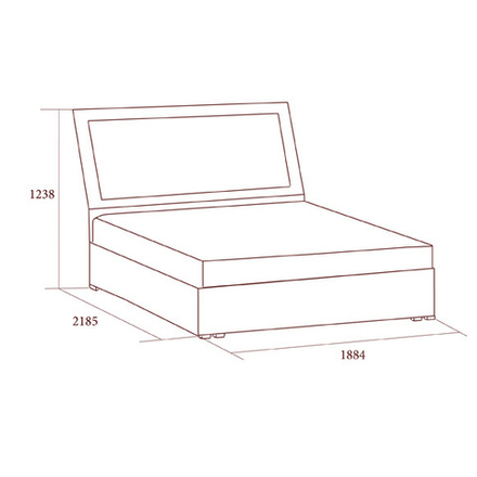 КАНАЛЕТТО Кровать 1600 б/ножной спинки