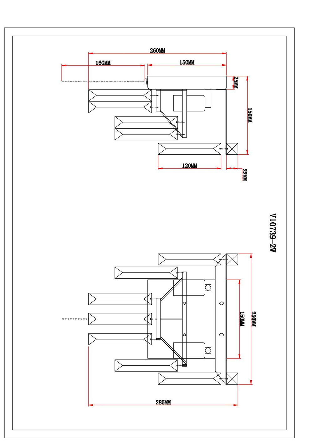 Бра Moderli V10739-2W Crystal