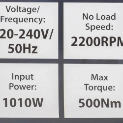 Гайковерт ударный электрический 1/2''(220-240V, 1010W, 500Нм) с комплектом головок (17, 19, 21, 22мм) FORCEKRAFT FK-F-03071
