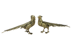 Bello De Bronze Статуэтка Фазаны пара, золото