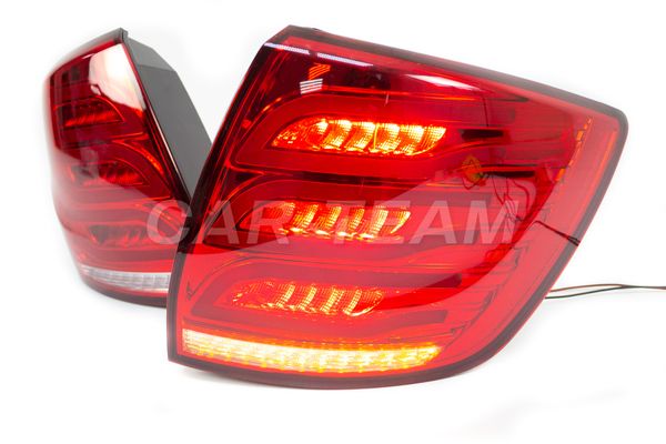 Задние фонари Лада Гранта, Гранта FL седан светодиодные в стиле Mercedes AMG, красные (21900-3716011-56/21900-3716010-56)