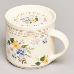 КРУЖКА С КРЫШКОЙ LEFARDSPRING FLOWERS 450МЛ. (КОР=24ШТ.)