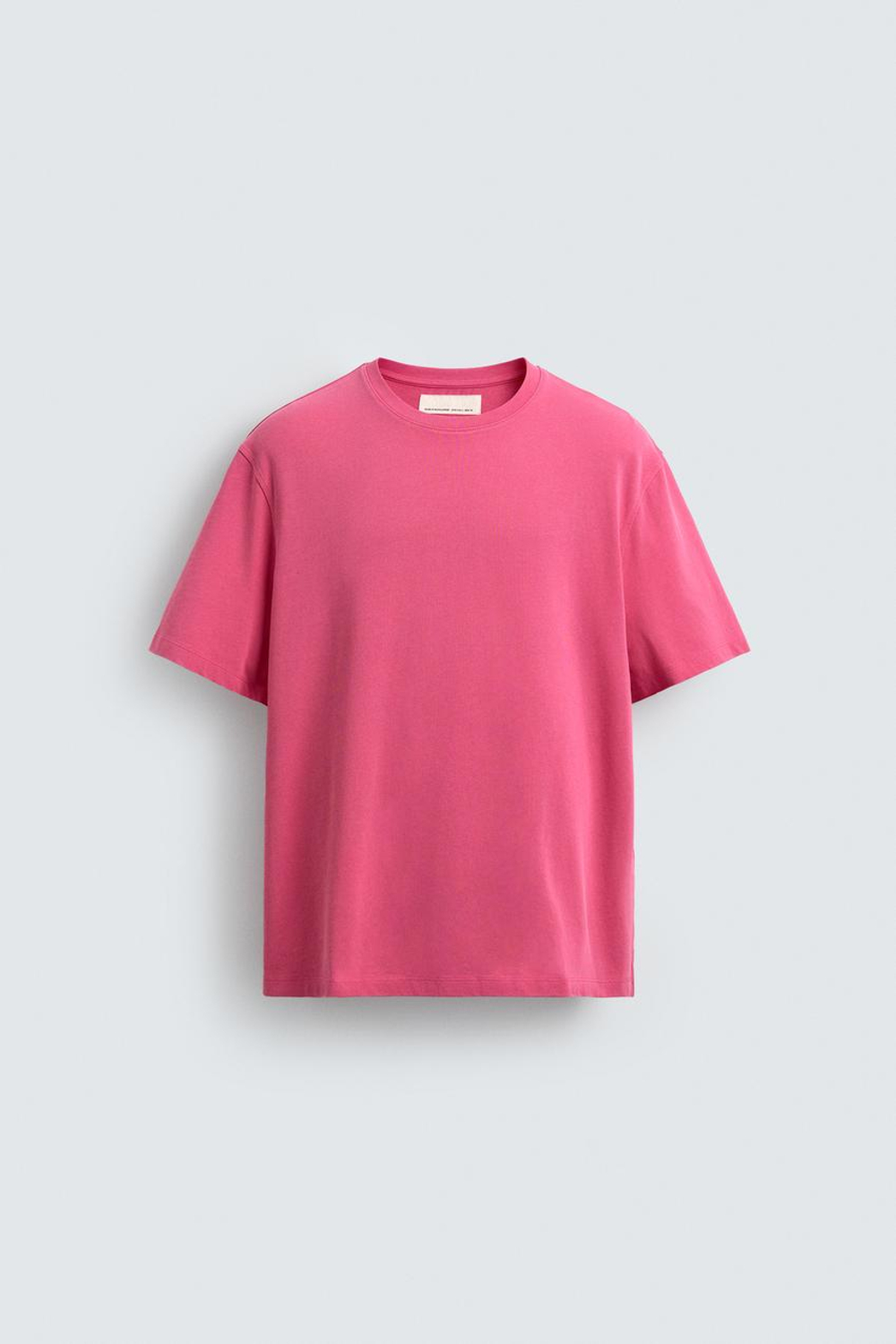 ZARA ФУТБОЛКА С КОРОТКИМ РУКАВОМ, РОЗОВЫЙ