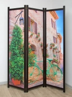 Ширма из массива дерева "Птички" 180см