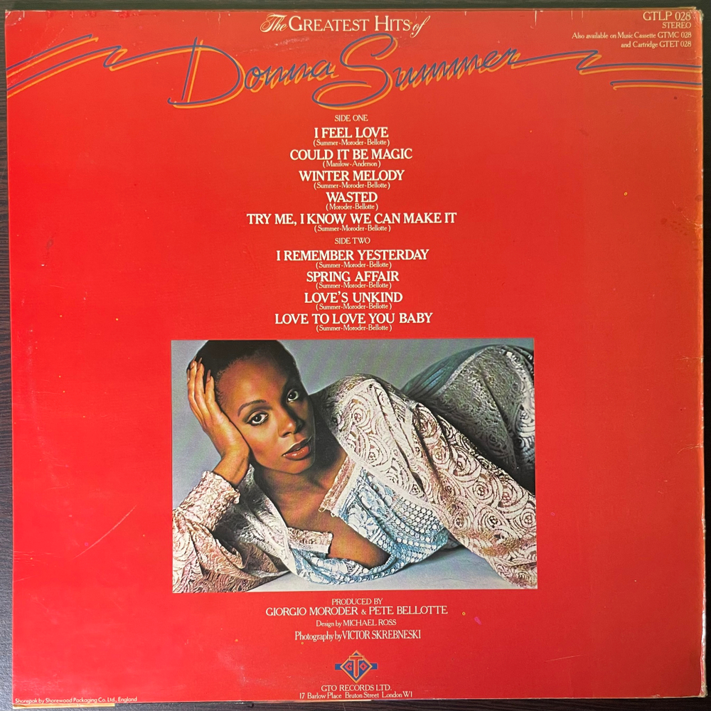 Donna Summer ‎– The Greatest Hits Of Donna Summer (Англия 1977г.)