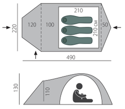 Экспедиционная палатка BTrace Trail 3 [T0065]