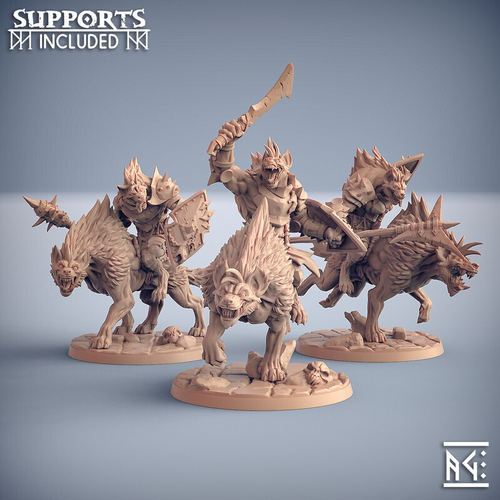 Гнолл Воин Паладин Варвар Файтер Рыцарь на гиене 1 шт миниатюра для dnd, днд, pathfinder, фентези, Настольная игра, НРИ, Варгейм, РПГ