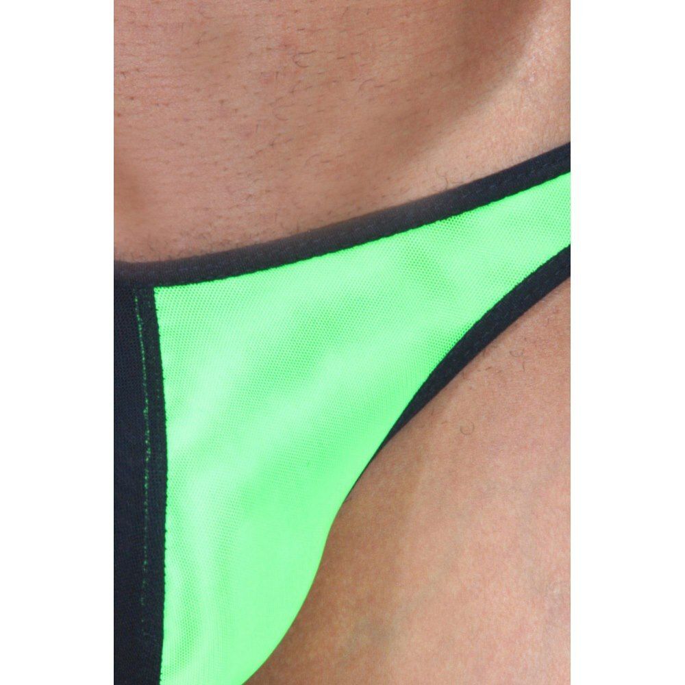 Мужские трусы слипы черно-зеленые Cosmos Colors RS10BBG