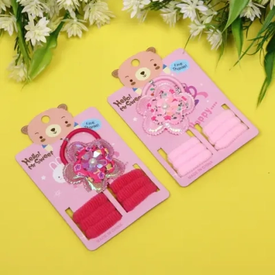 Аксессуары для волос детские «Little Bunny- Цветочек», 3 цвета, (7 резинок), 10*16 см