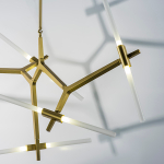 742103 Люстра STRUTTURA 10х6W (led) G9 ЗОЛОТО МАТОВЫЙ