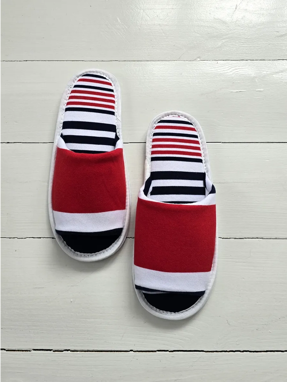 Тапочки в полоску открытые вар.1