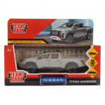 Модель ин. мет. "Nissan Titan Warrior. Полиция" 12,5см, дв, багаж, серый. TITAN-13MAT-GY (Технопарк)