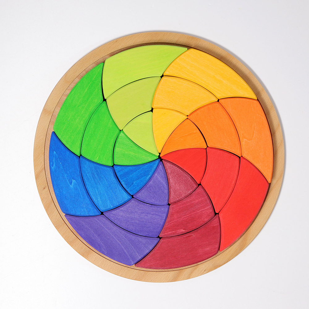 Деревянная обучающая мозаика "Круг Гете", 24 детали