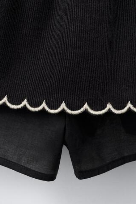 ZARA ЮБКА-ШОРТЫ ИЗ МИКРОВЕЛЬВЕТА, АНТРАЦИТОВО-СЕРЫЙ