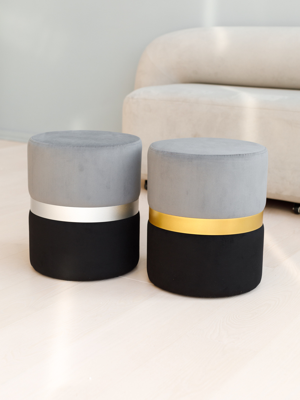 Пуф Колорадо Серо-Черный (Золото)