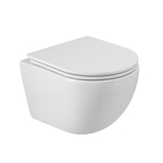 Унитаз удлинённый подвесной безободковый с сиденьем и смывом TORNADO Cezares RELAX-TOR CZR-3806-53-TH-TOR/SC