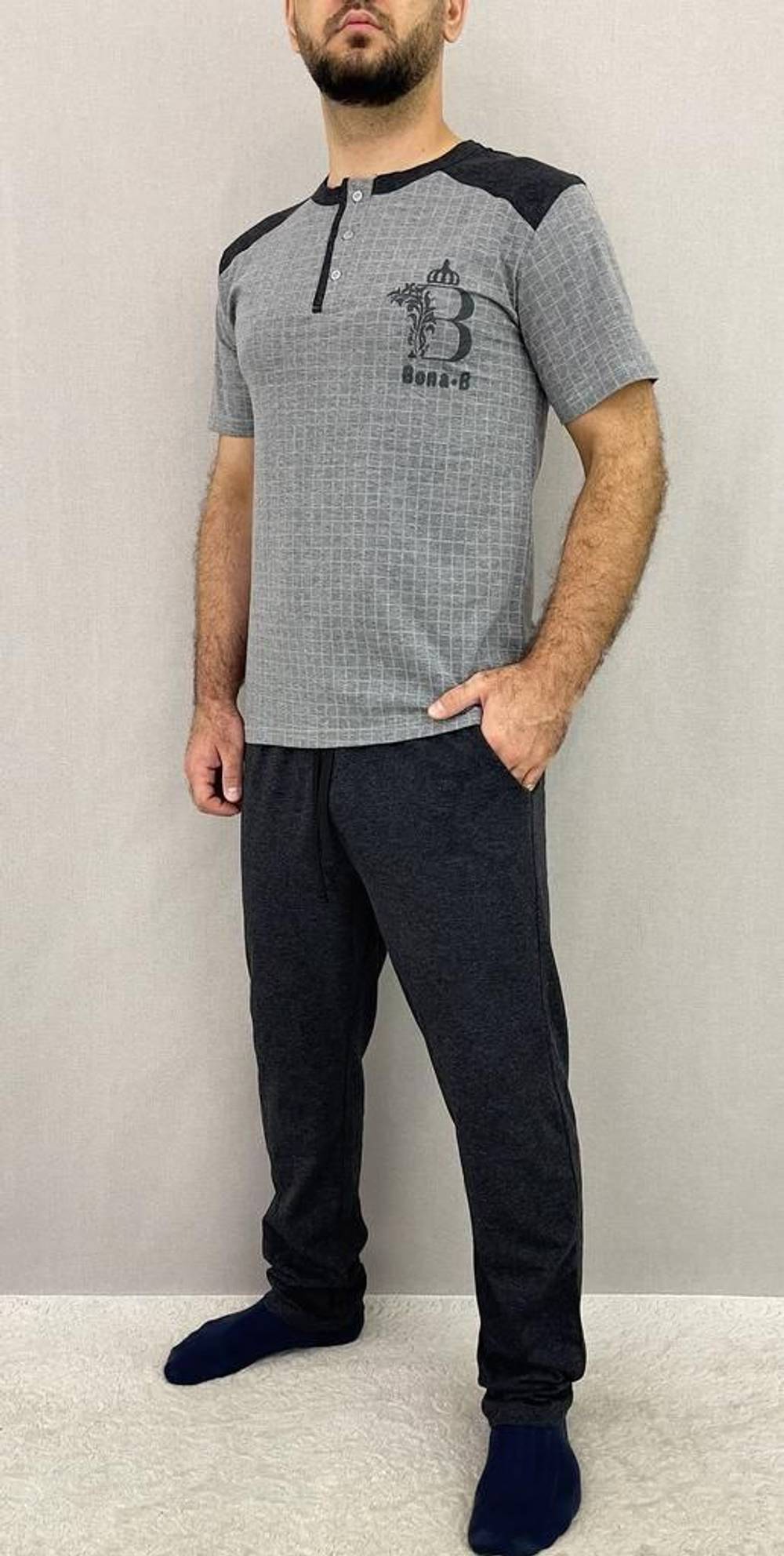 Пижама мужская Штаны+футболка 88141
