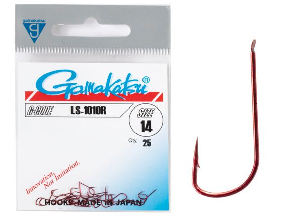 Крючки Gamakatsu LS-1010R HOOKS RED разм. 14 25шт.