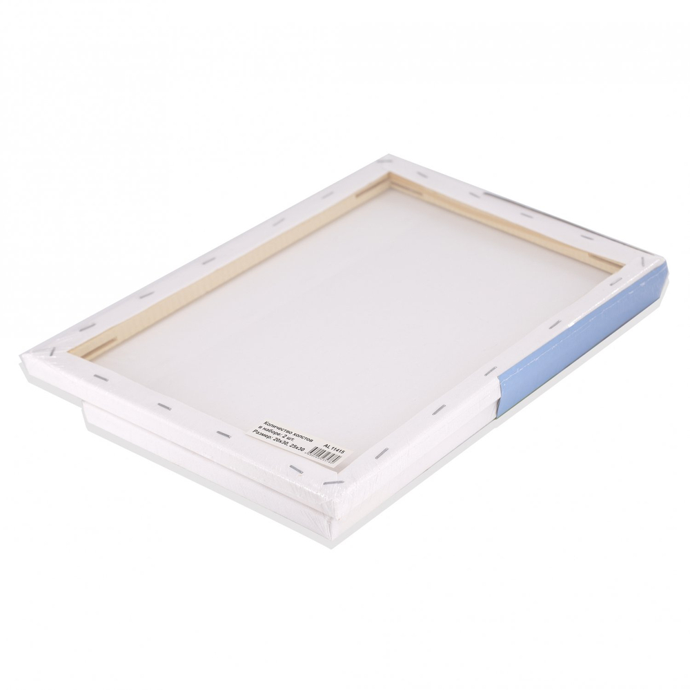 Набор холстов на подрамнике Alingar, 2 шт 20*30, 25*30, 280 гр/м2 среднее зерно, хлопок, акриловая трёхкомпон. грунтовка, индивид. упаковка