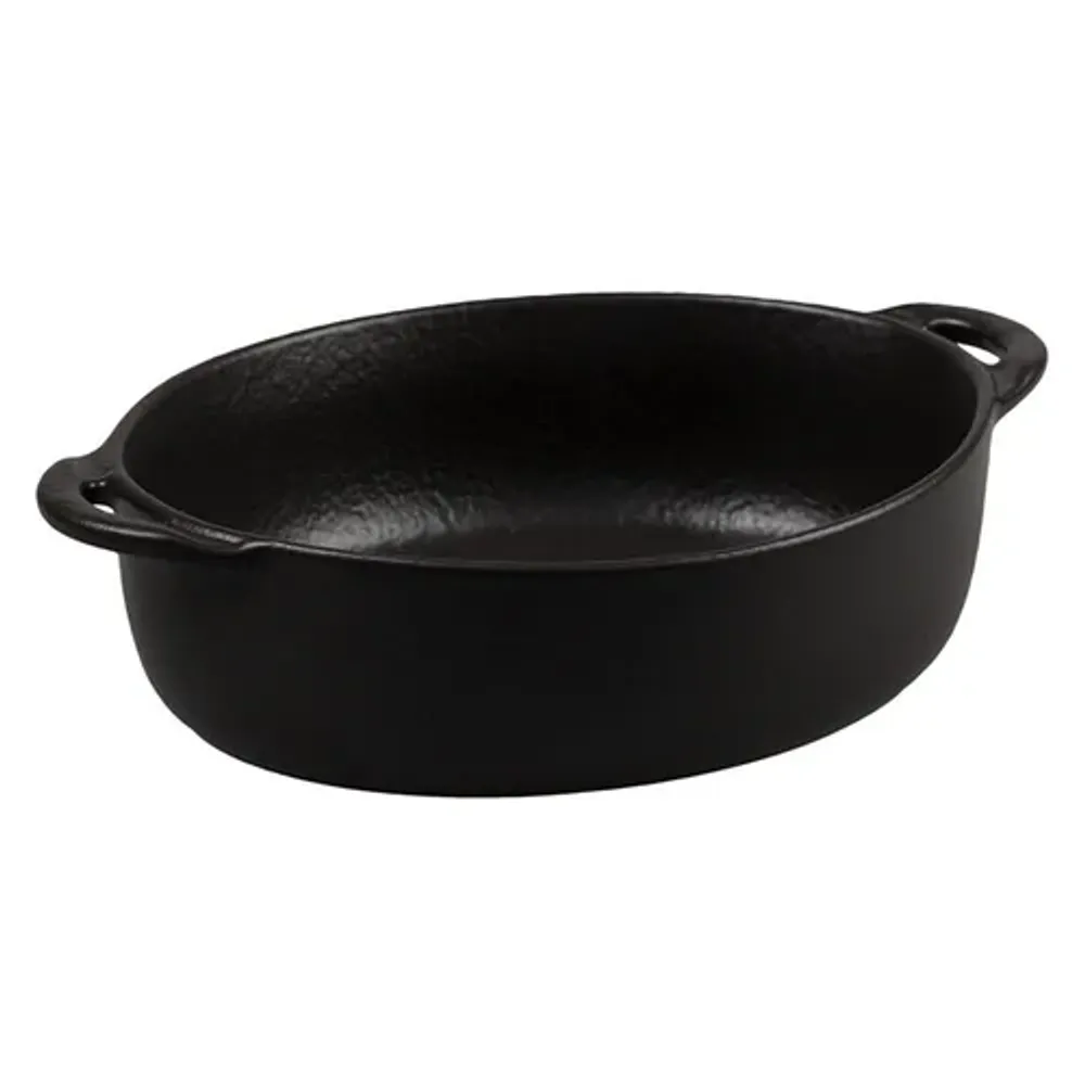 Блюдо овальное 18,5*15 см h5,3 см 850 мл с ручками Smooth Black Raw Stellar P.L. Proff Cuisine [4]