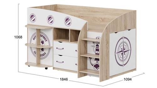 Кровать комбинированная «Немо»