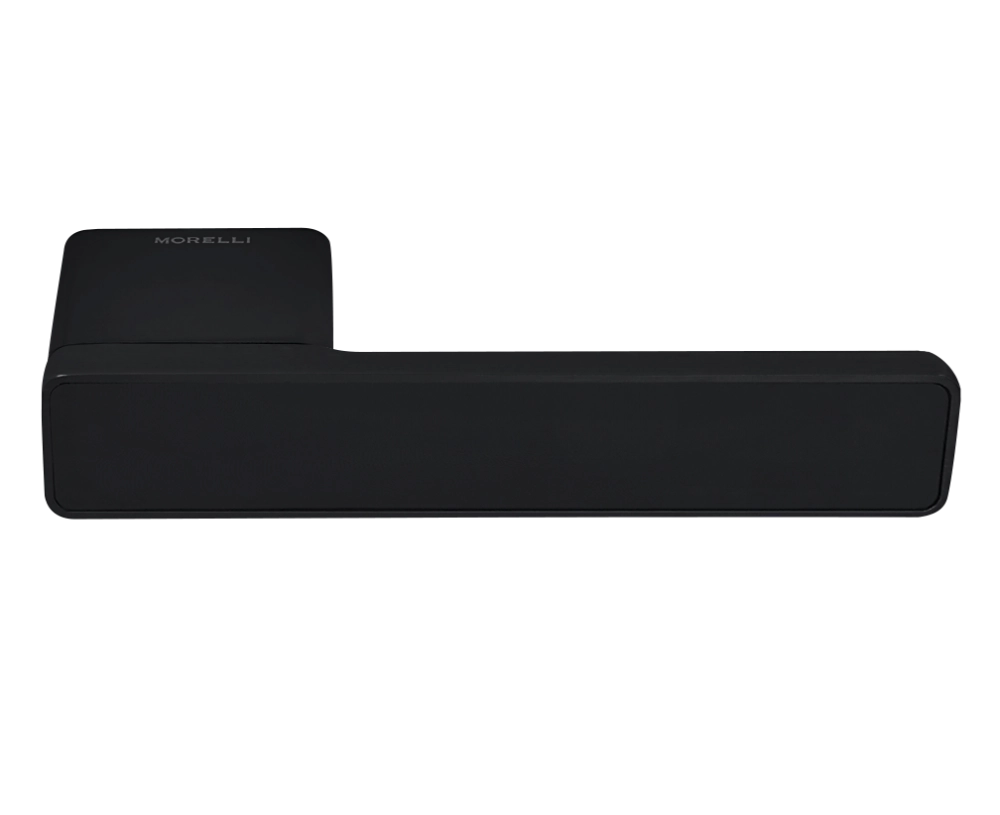 Ручка дверная NEW ENGLAND MH-63-S50 WD BL на скрытой прямоугольной розетке с фиксатором, для дверей толщиной 50-65мм