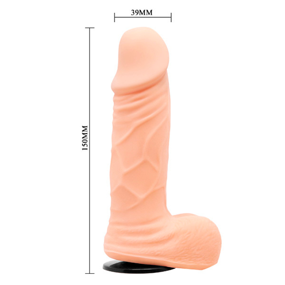 Женский страпон 15см на черных трусиках Baile Passionate Harness Strap-on BW-022018