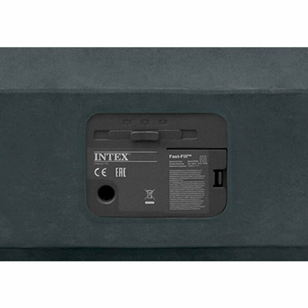 INTEX Кровать надувная флок Твин, 99х191х42см, с высоким подголовником, встр.электронасос, 64122NP