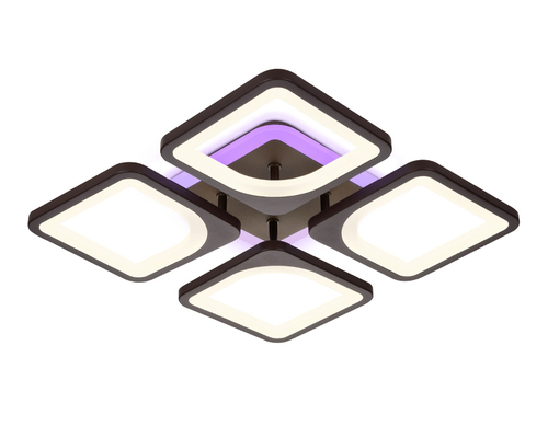 Потолочный светодиодный светильник с пультом FA442/4 CF кофе 78W 520*520*80 (ПДУ РАДИО 2.4G)