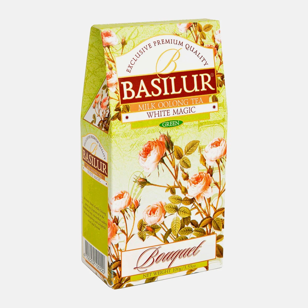 Чай зеленый Basilur байховый крупнолистовой с ароматом молока 100г