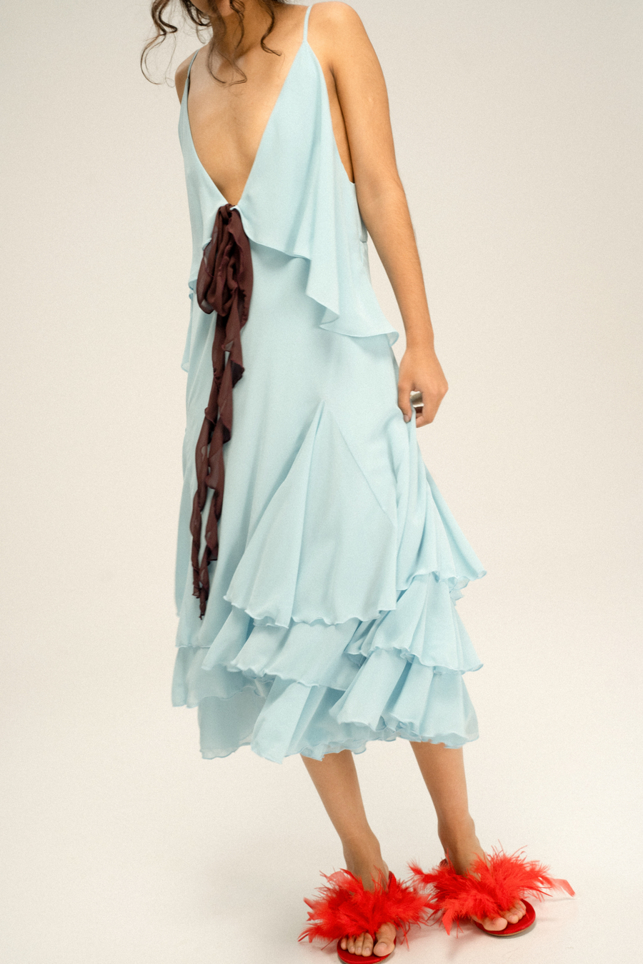 Платье с акцентным бантом