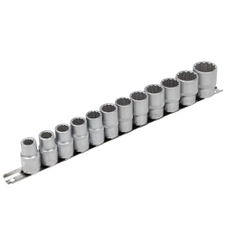 Набор головок 12пр. 1/2''12гр.(10-19,22,24мм), на планке RockForce##Rock FORCE RF-4121-9