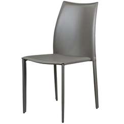 Стул Rolf серо-коричневая кожа